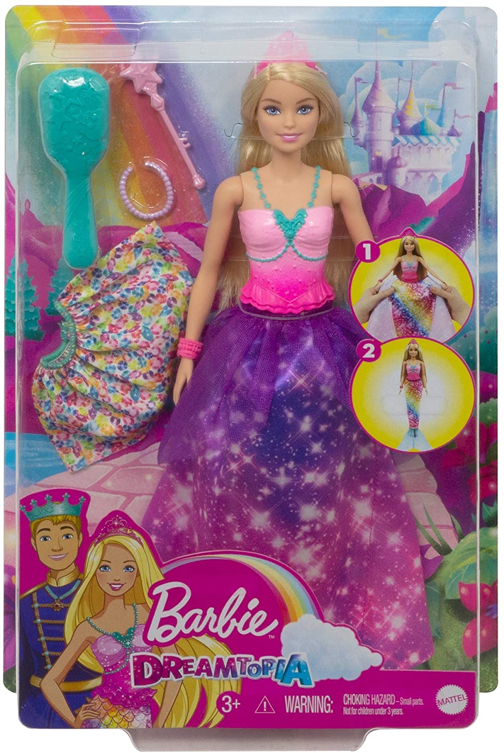 Кукла Барби Дримтопия из Принцессы в Русалочку Barbie Dreamtopia 2-in-1  Princess to Mermaid Fashion Transformation Doll (GTF92) – фото, отзывы,  характеристики в интернет-магазине ROZETKA от продавца: Вuy here | Купить в  Украине: