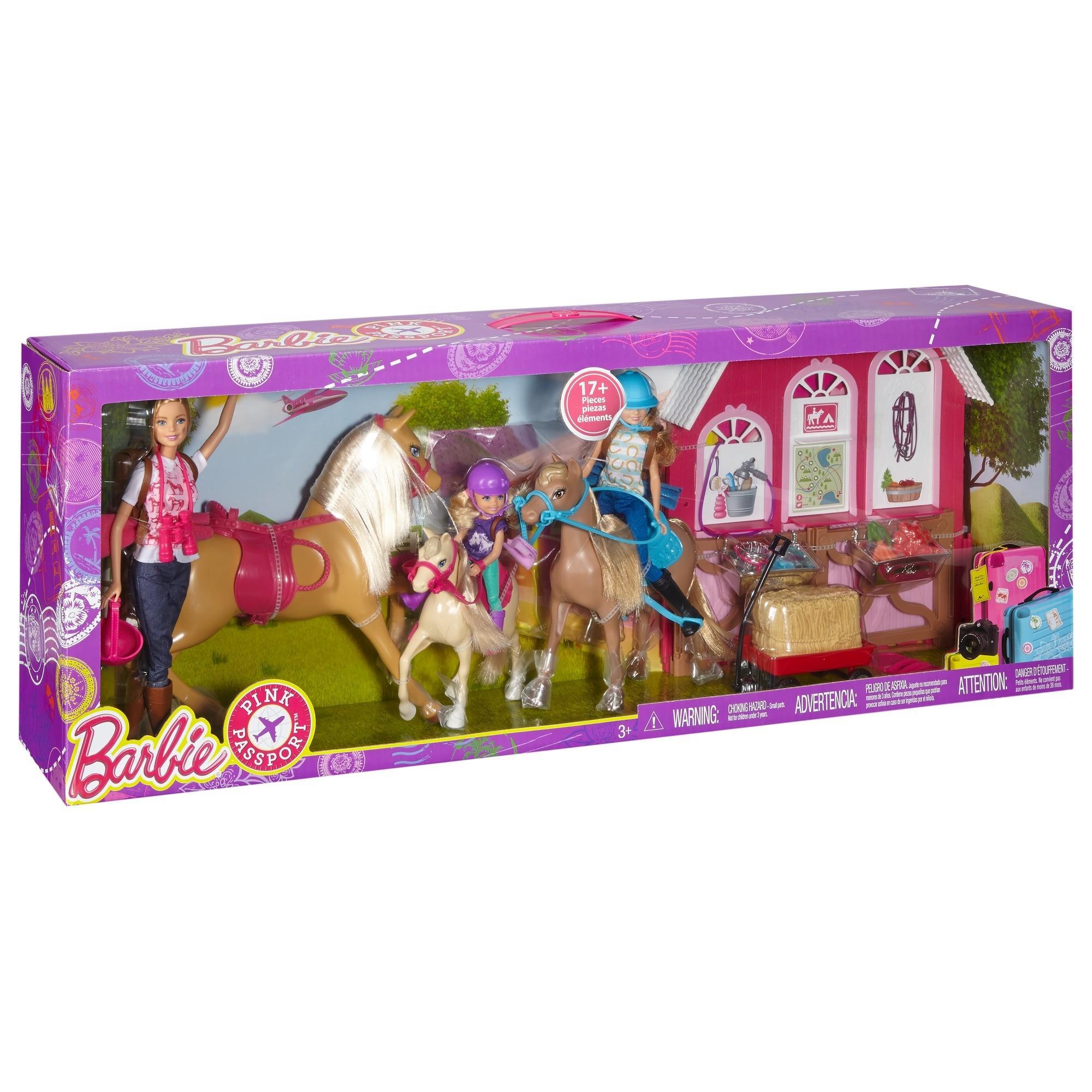 Игровой набор кукол Барби с лошадьми на ранчо Barbie Pink Passport Horses  and Ranch Giftset (DMR52) – фото, отзывы, характеристики в  интернет-магазине ROZETKA от продавца: Вuy here | Купить в Украине: Киеве,