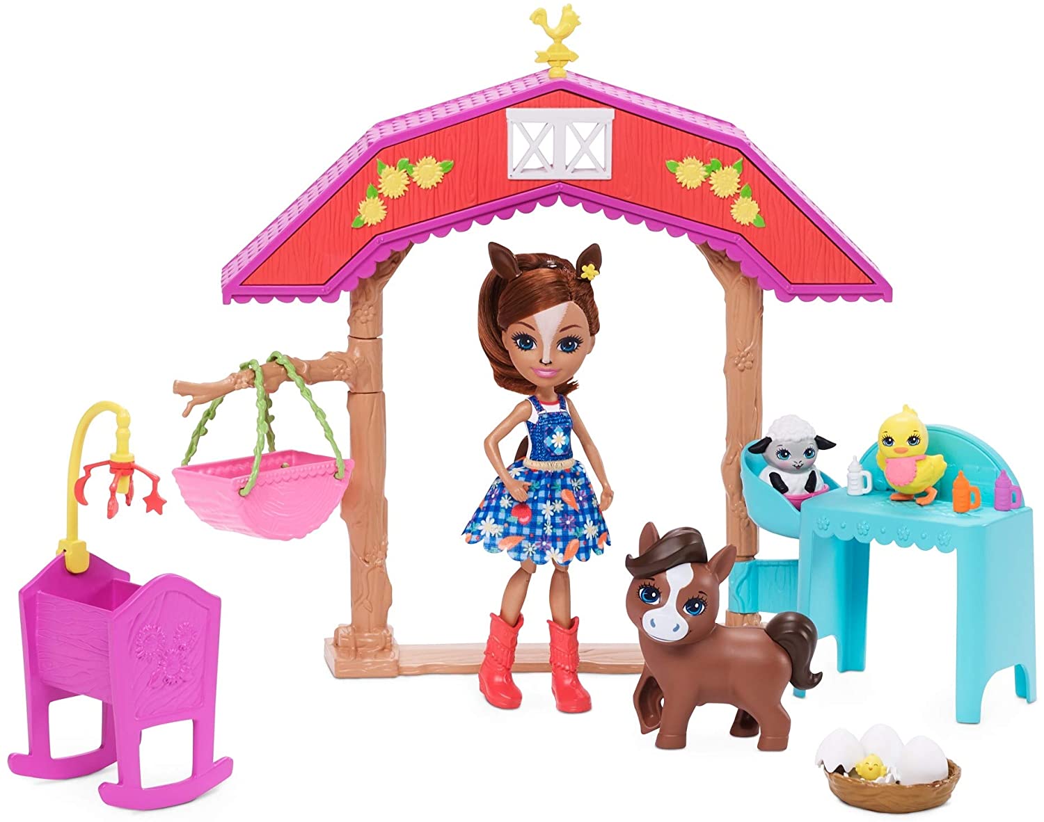 Игровой набор Детский сад для животных с куклой Лошадка Хайди Enchantimals  Barnyard Nursery Playset with Haydie Horse Doll (GJX23) – фото, отзывы,  характеристики в интернет-магазине ROZETKA от продавца: Вuy here | Купить