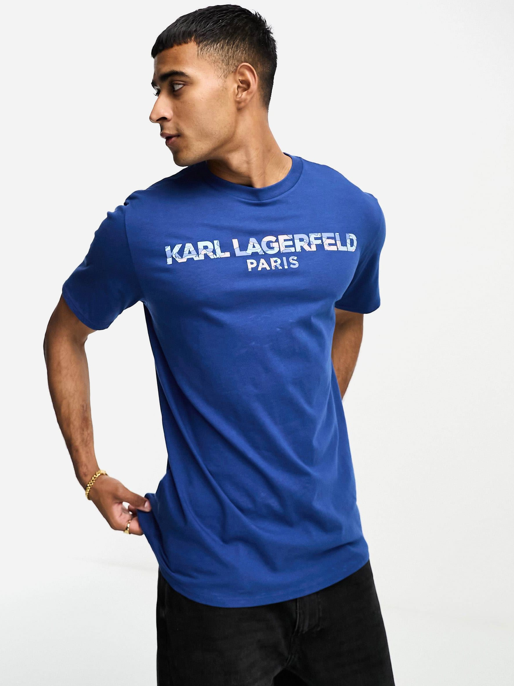 Акція на Футболка Karl Lagerfeld 1159780362 S Синя від Rozetka