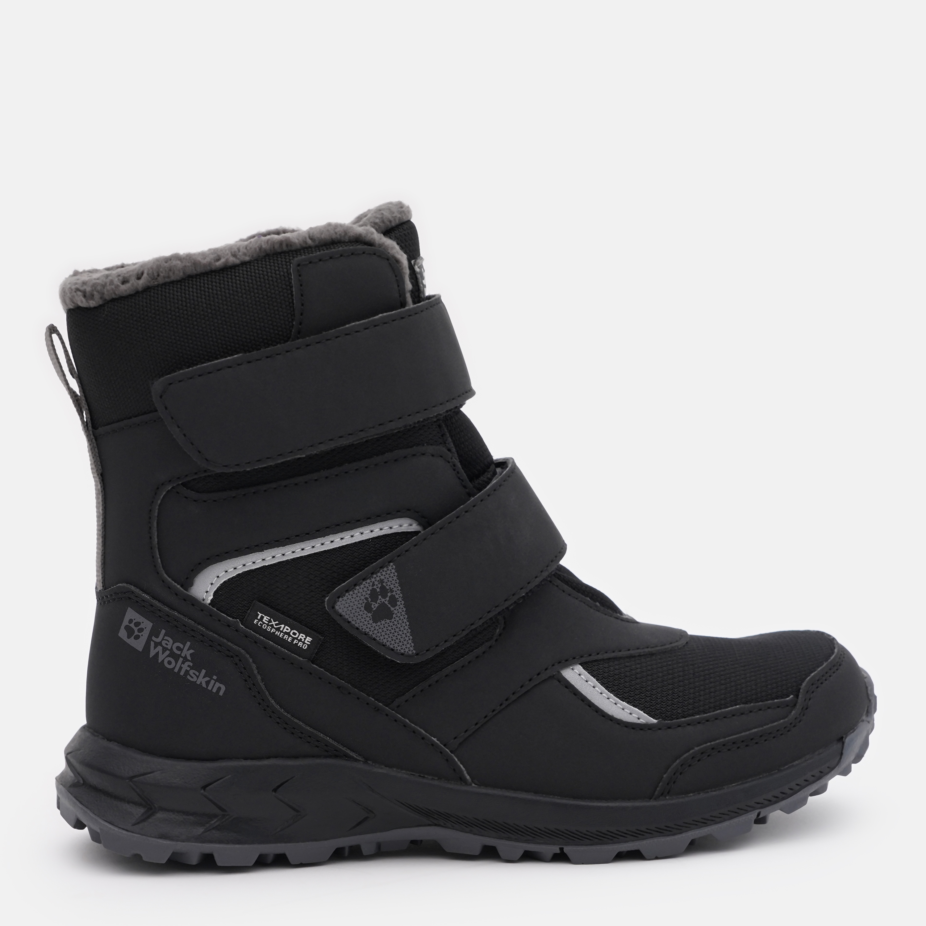 Акція на Дитячі зимові черевики для хлопчика Jack Wolfskin Woodland WT TEXAPORE HIGH VC K 4054001_6000 32 (1) 19.8 см Чорний від Rozetka