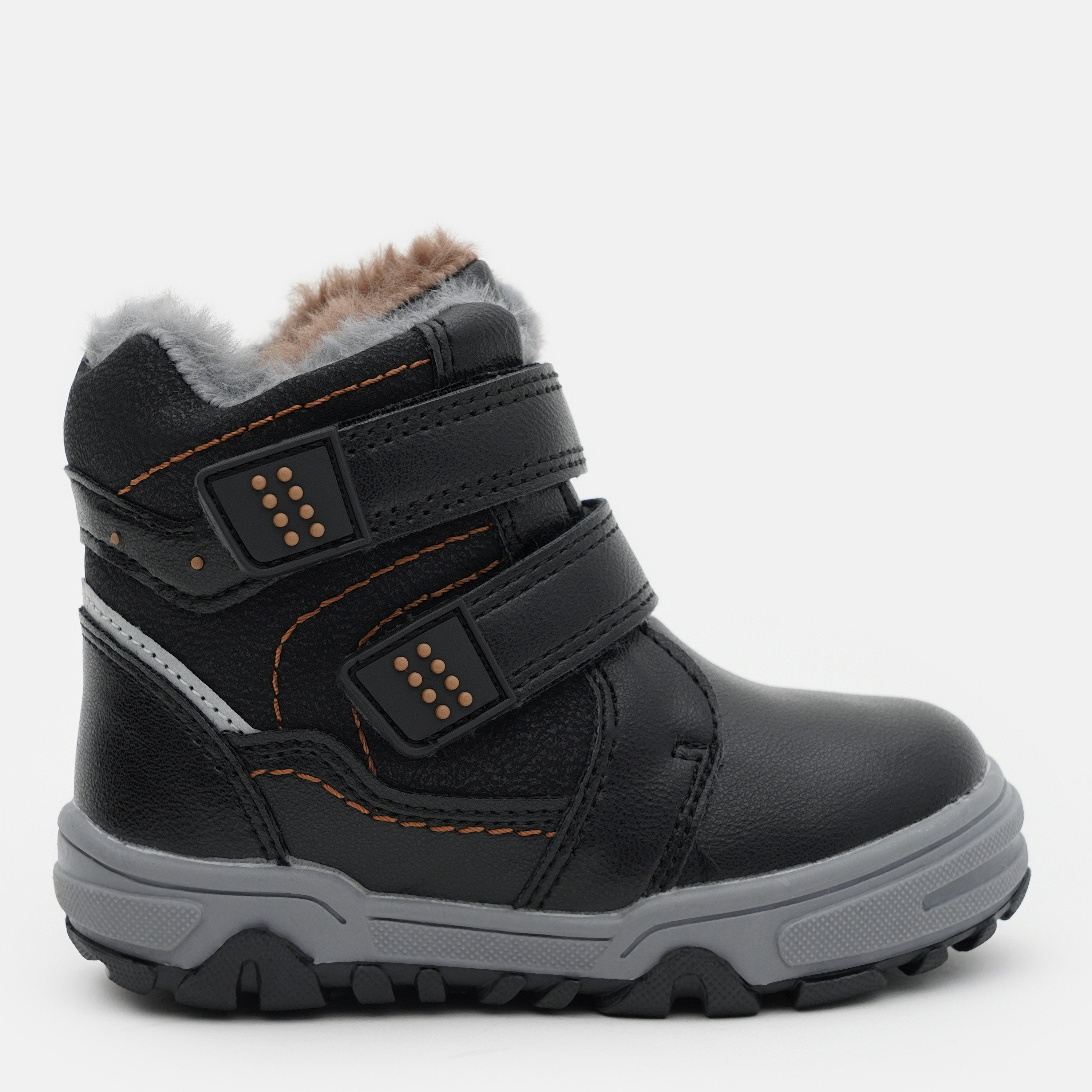 Акція на Дитячі зимові черевики для хлопчика Apawwa GD512 22 Чорні від Rozetka