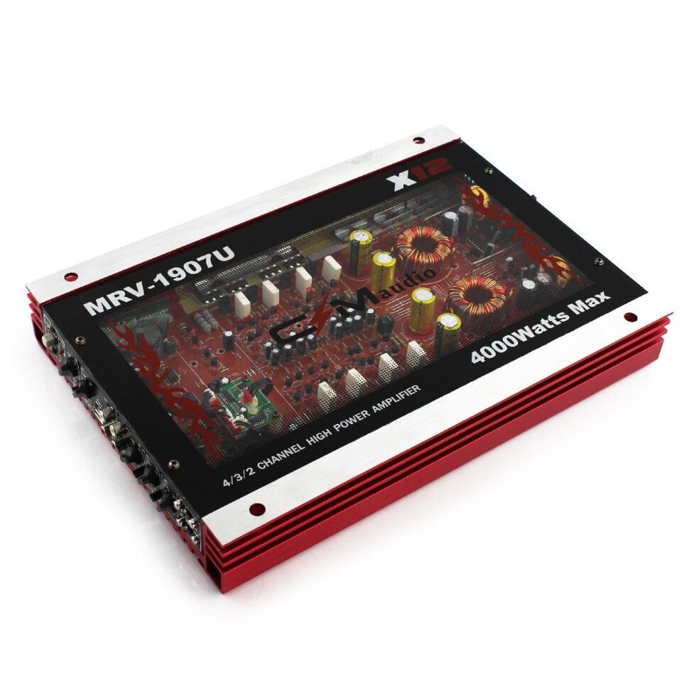Усилитель звука автомобильный CAR AMP CA MRV-1907U 4-х канальный металл ...