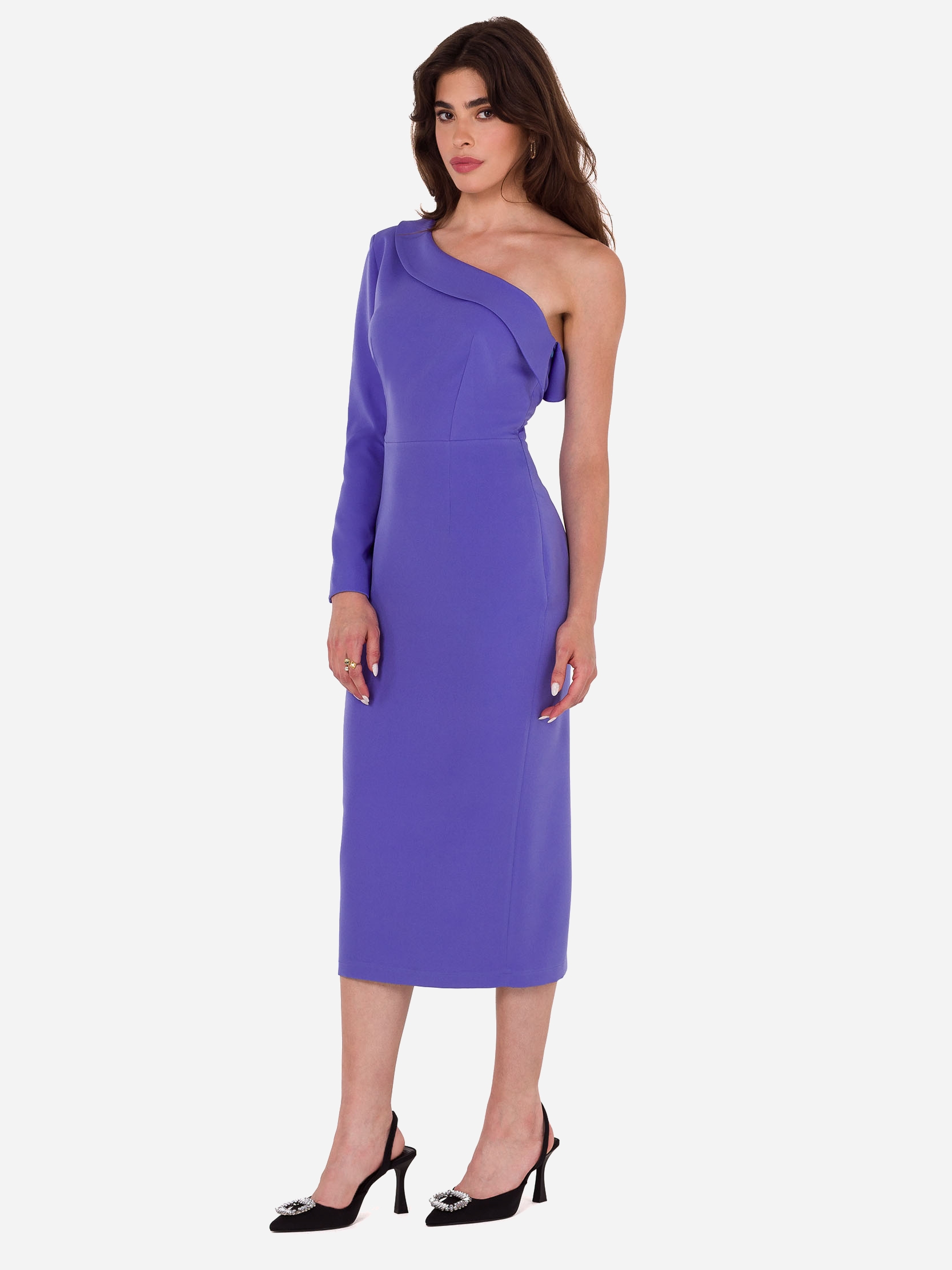 Акція на Жіноче плаття Makover K179 XL Світло-фіолетовий від Rozetka