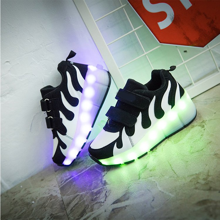 

Кроссовки Baobei LED Fire Black White 25