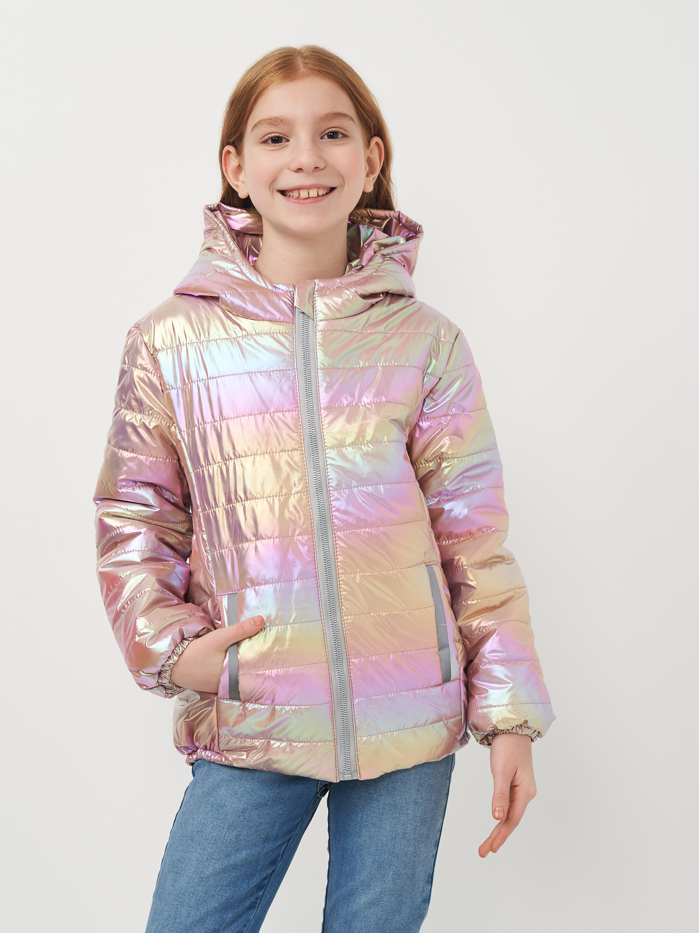 Акція на Дитяча демісезонна куртка для дівчинки Одягайко 22771 128 см Рожева від Rozetka