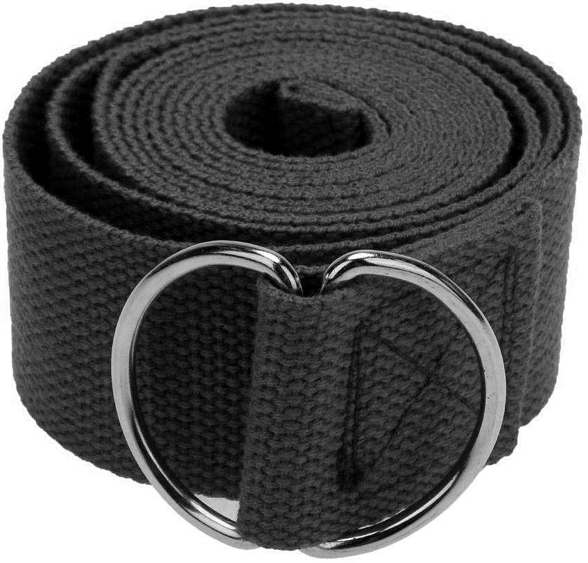 Ремень для йоги EasyFit EF-1830-BK петля-пояс для пилатеса и растяжки ...