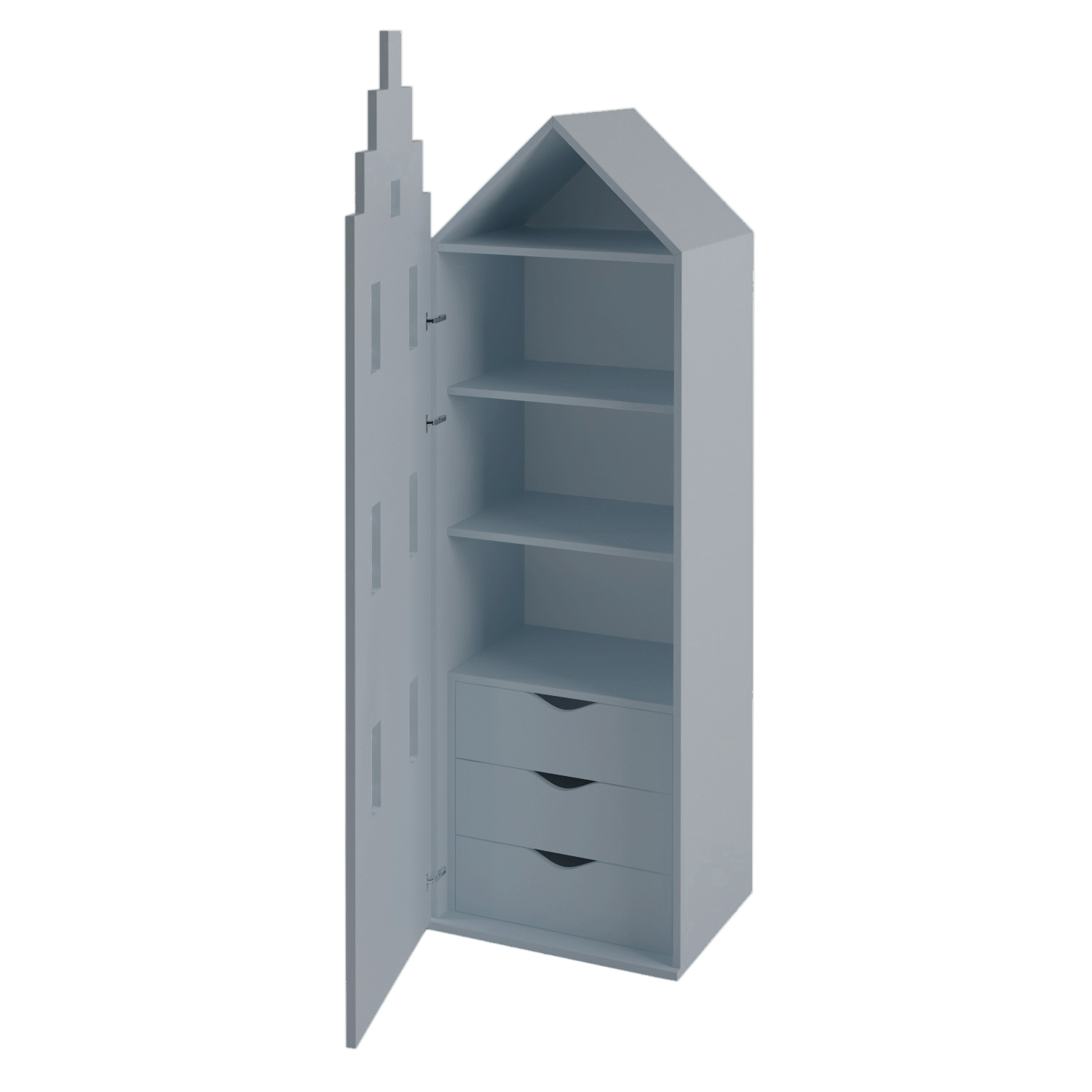 

Шкаф Амстердам для вещей Little Room Little Room Baby House голубой (GLB-7179-13)