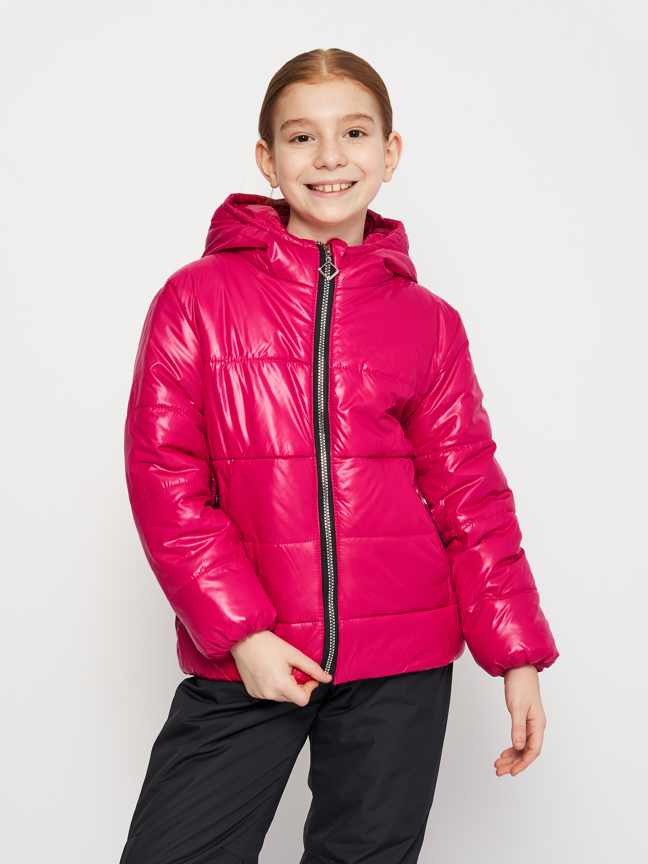 Акція на Дитяча демісезонна куртка для дівчинки Одягайко 22843 128 см Рожева від Rozetka