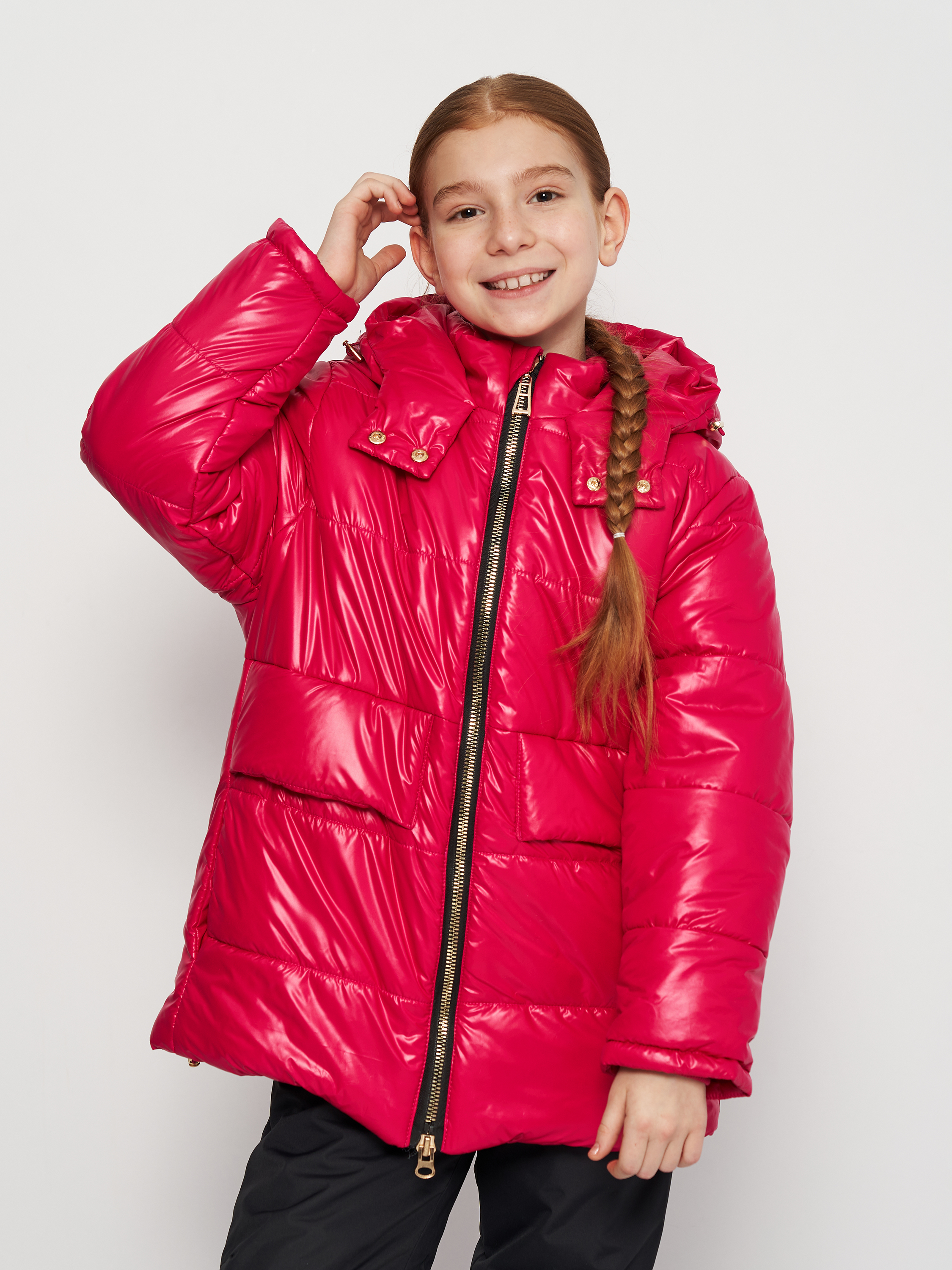 Акція на Підліткова зимова куртка для дівчинки Одягайко 20517 152 см Рожева від Rozetka