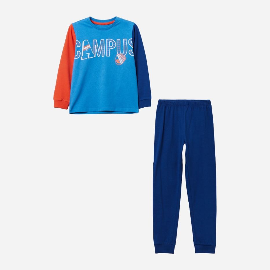 Акция на Піжама дитяча (світшот + штани) OVS 1844043 128 см Блакитна от Rozetka