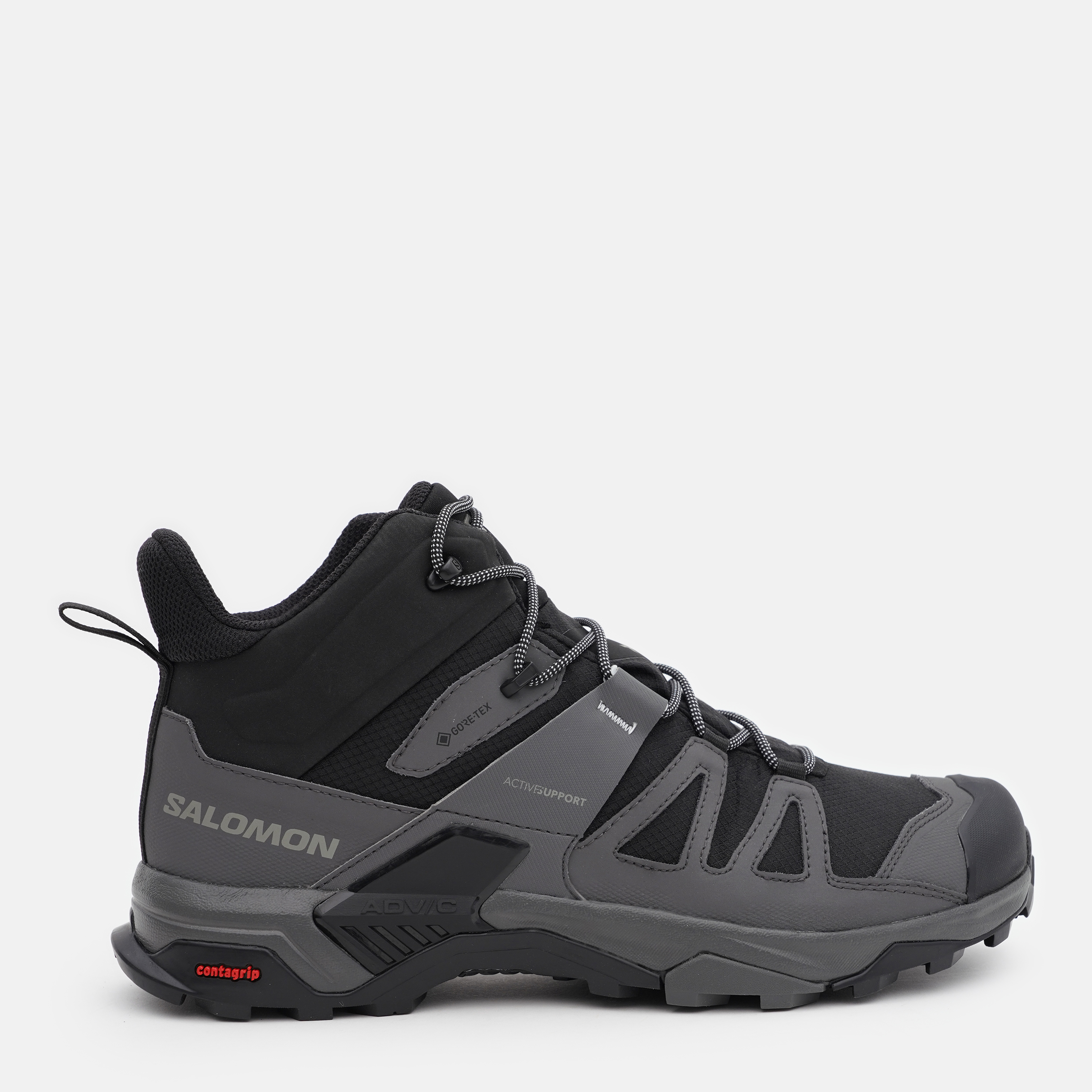 Акція на Чоловічі черевики Salomon X Ultra 4 Mid Wide Gore-Tex L41294600 46.5 (12US) 30 см Чорні від Rozetka