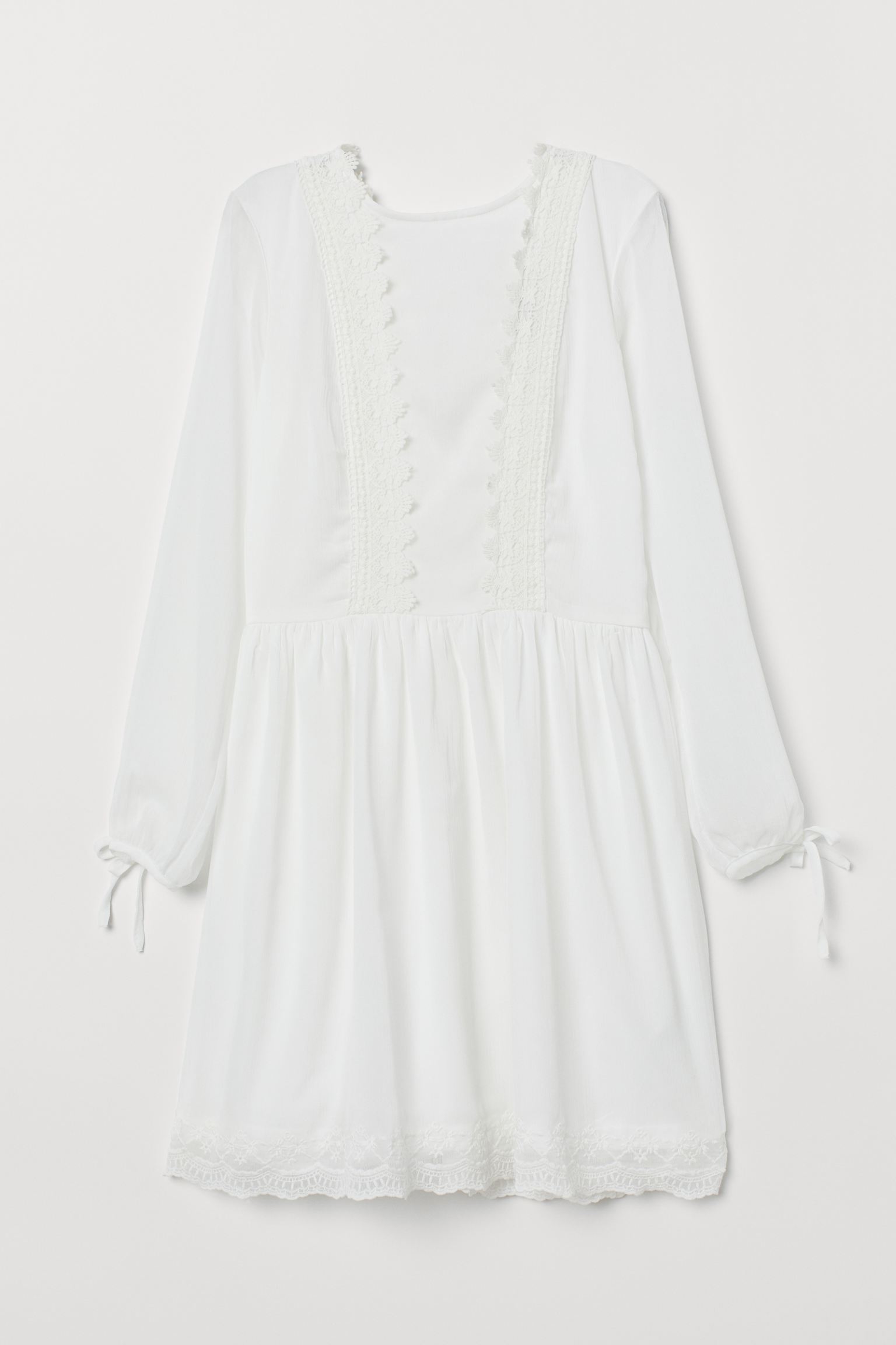 

Платье H&M  белый 5117059559, Платье H&M 38 белый 5117059559