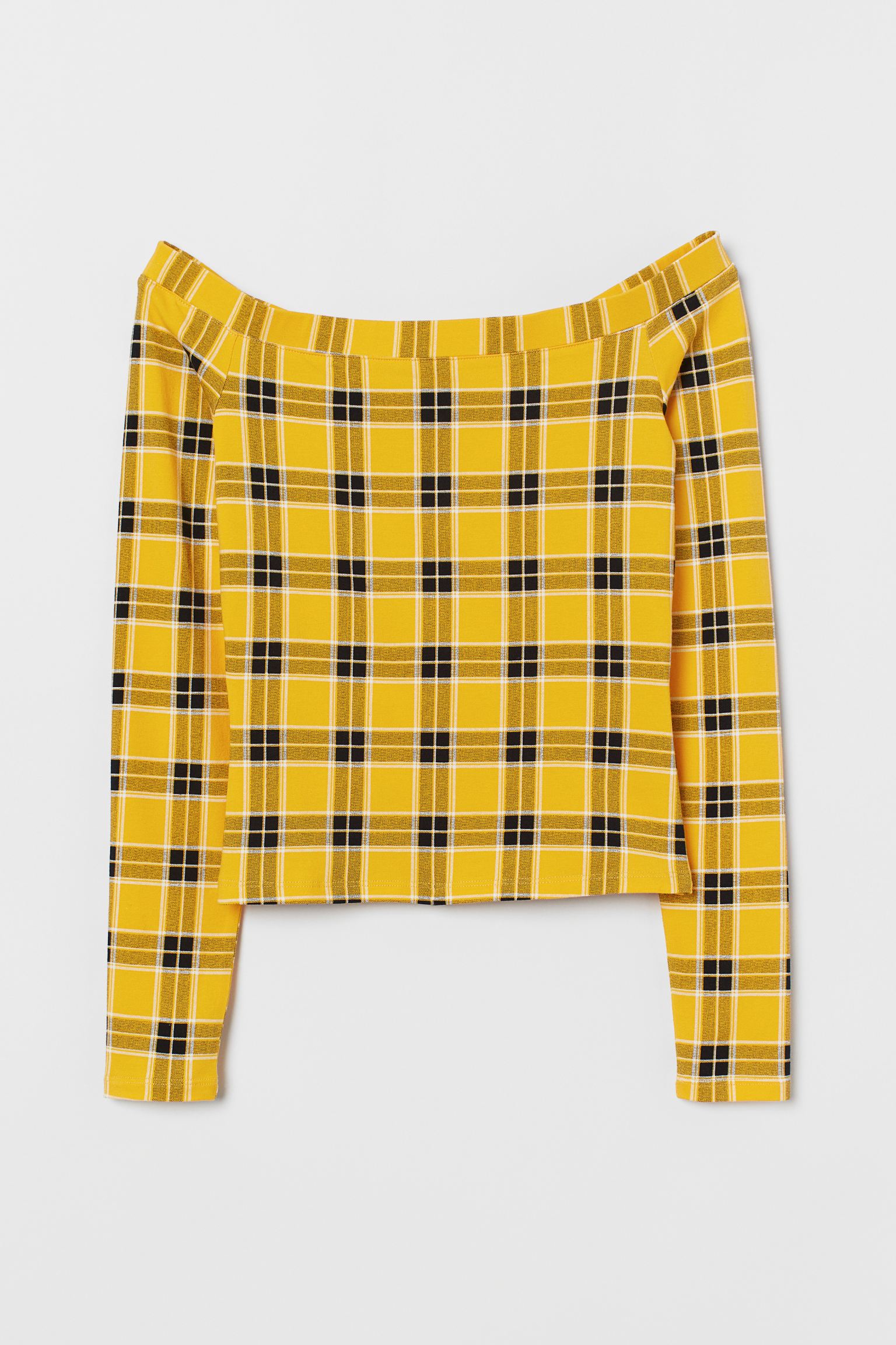 

Топ H&M  желтый клетка 26107024479, Топ H&M XS желтый клетка 26107024479