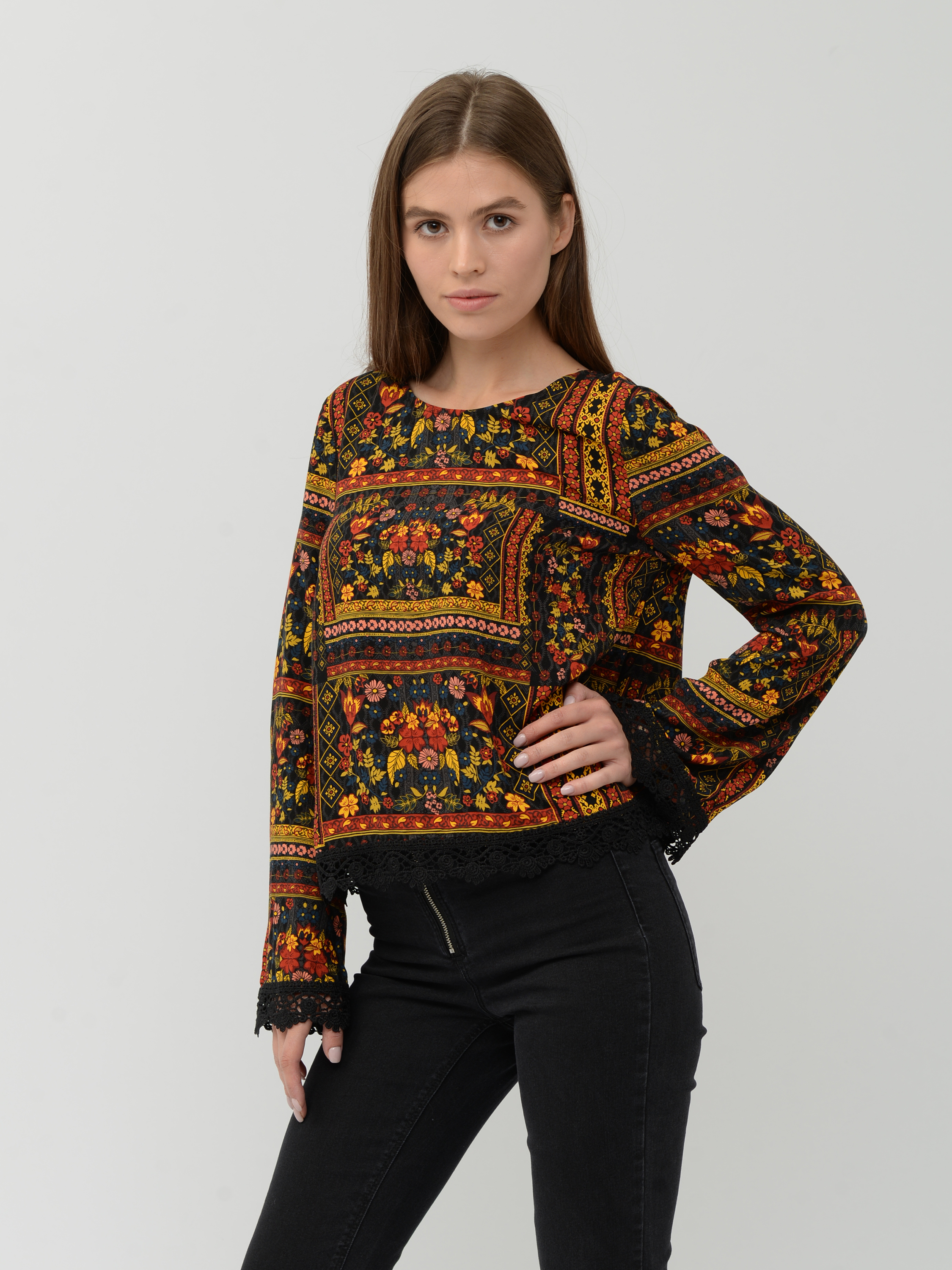 

Блуза H&M  черно желтый 3322001, Блуза H&M 36 черно желтый 3322001