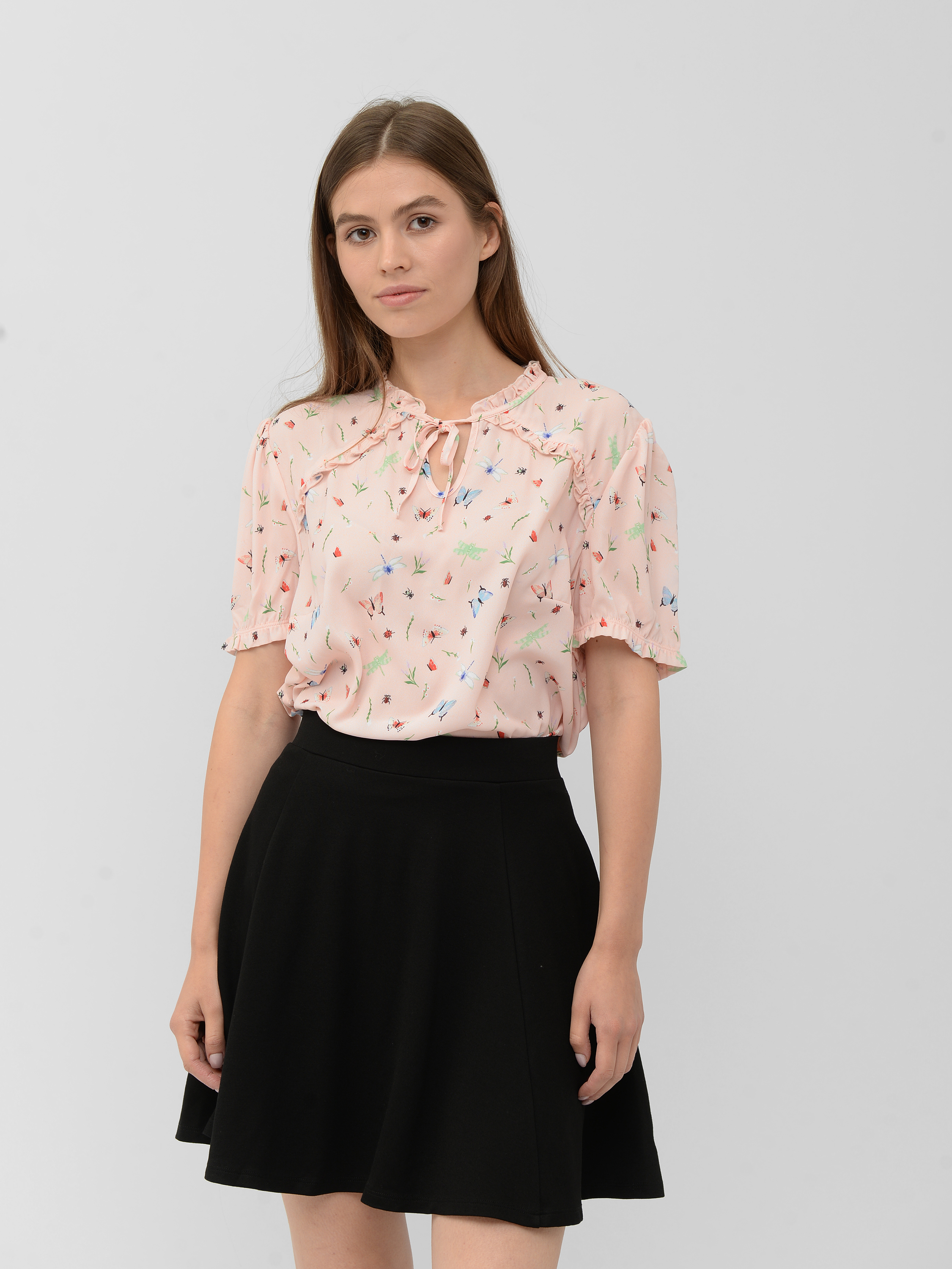 

Блуза H&M 42 пудровый бабочки 214754