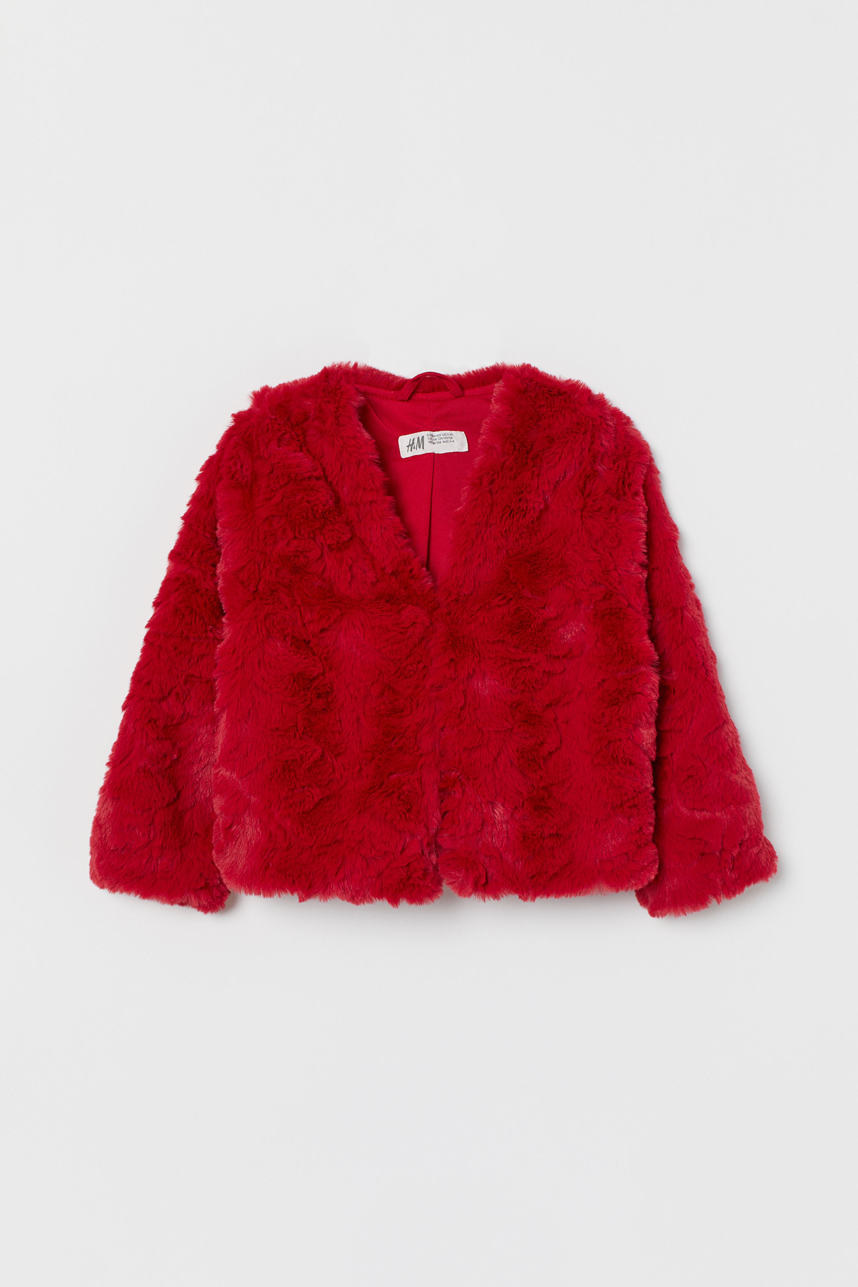 

Полушубок H&M 98 104см красный 7779710