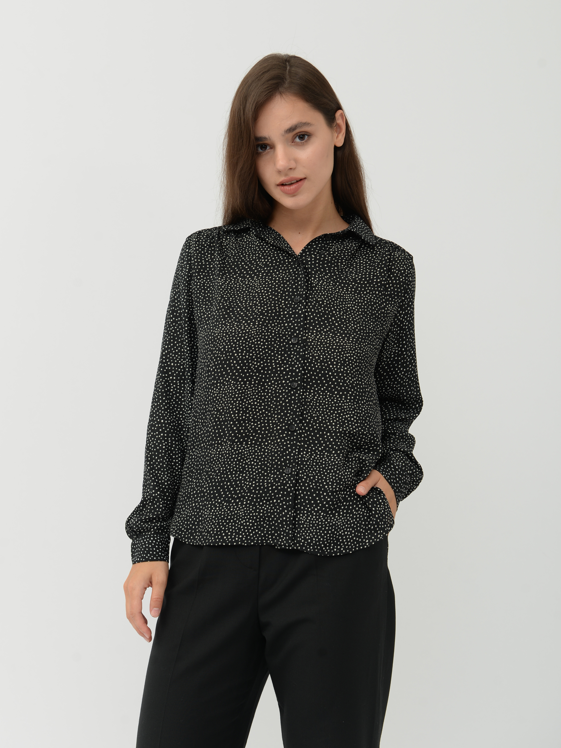 

Блуза H&M 36 черный горох 6970549