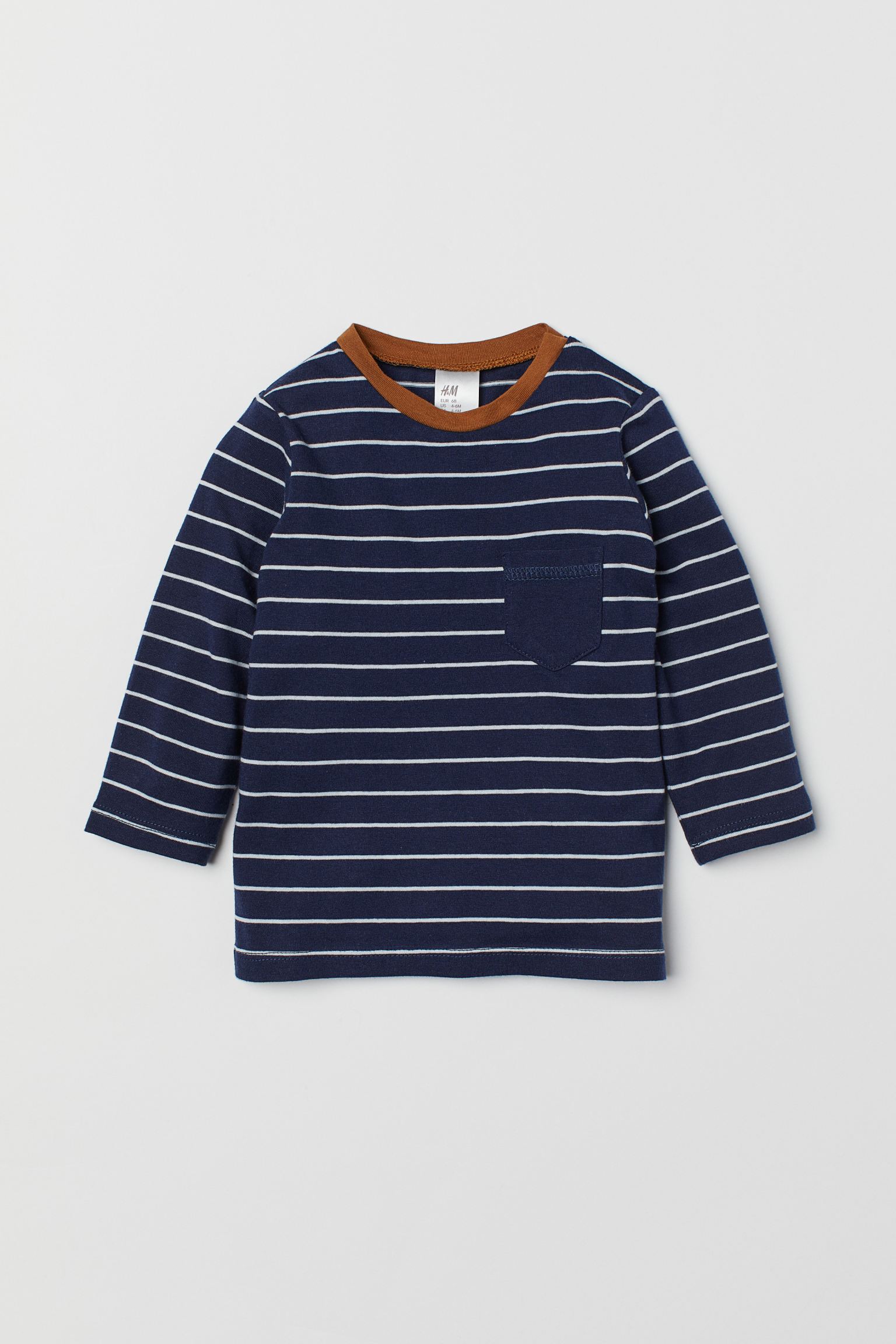 

Лонгслив H&M 68см темно синий полоска 6961779
