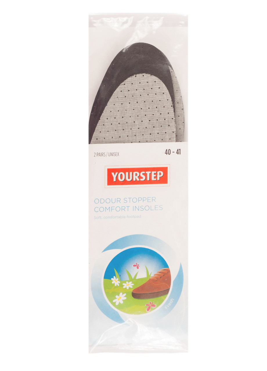 

Стельки Yourstep 2 пары 40/41 размер серый-черный H1-221151