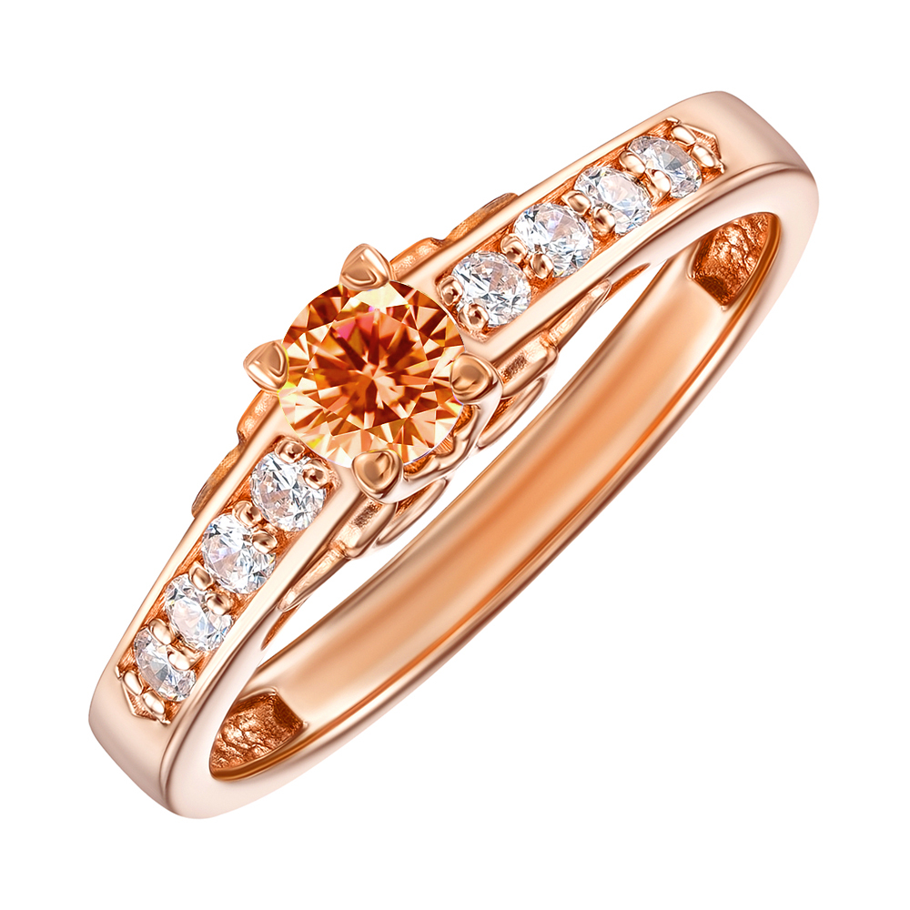 

Кольцо из красного золота с фианитами S Zirconia 000139141 18 размера