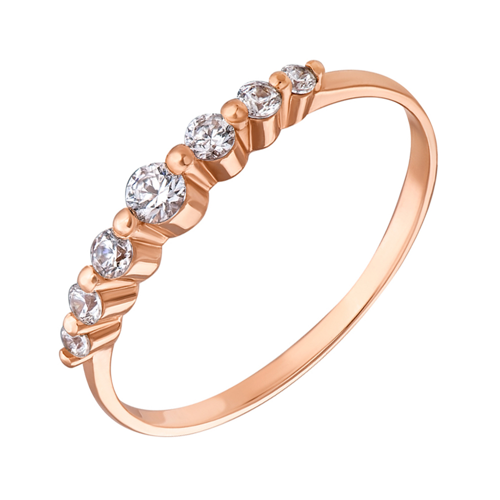 

Золотое кольцо с цирконием Swarovski 000049400 15 размера