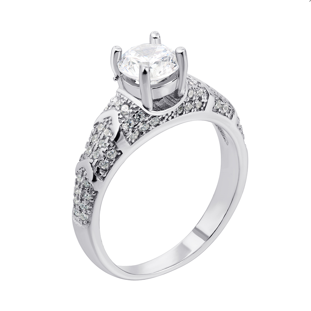 

Серебряное кольцо с фианитами 000127123 18 размера