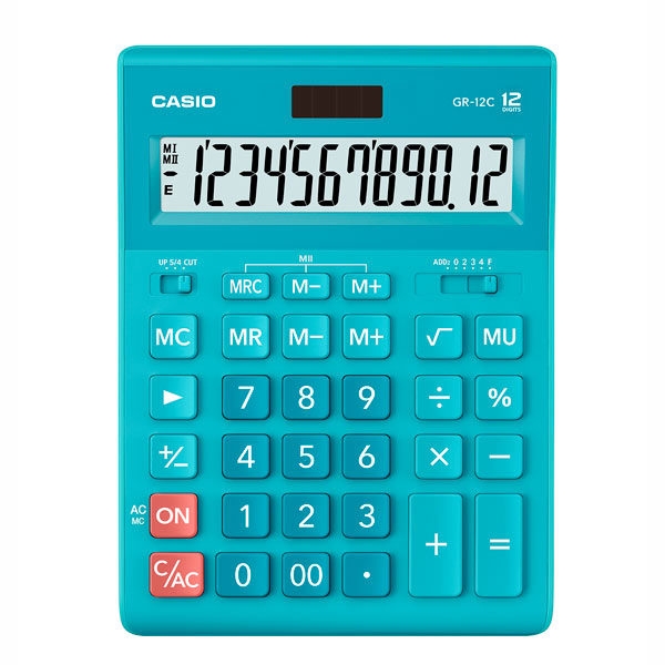 

Калькулятор настольный Casio 12 разрядный 209 * 155 * 34.5 мм голубой (GR 12C LB W EP)