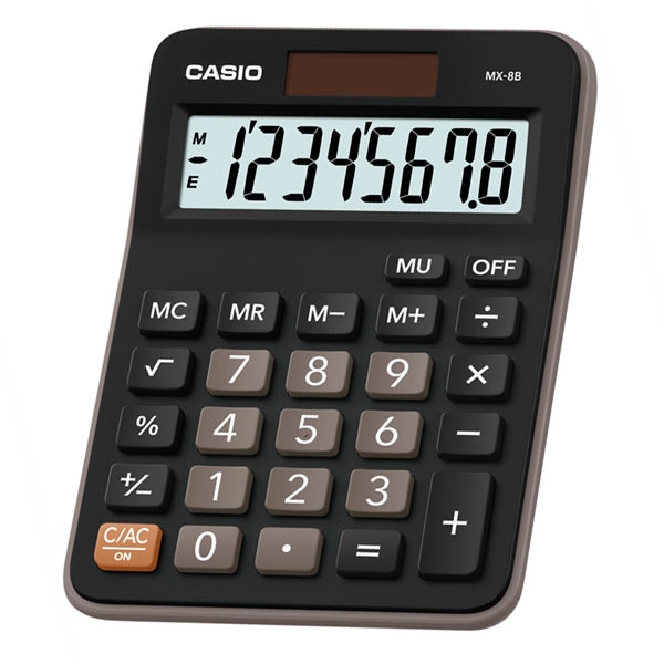 

Калькулятор настольный Casio 8 разрядный 29x106.5x147 мм пластиковый (MX 8В BK W EC)