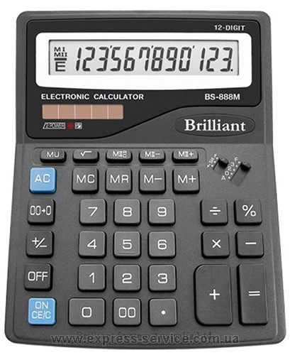 

Калькулятор настольный Brilliant 158х200х46 мм 12 разрядный пластик черный (BS 888M)