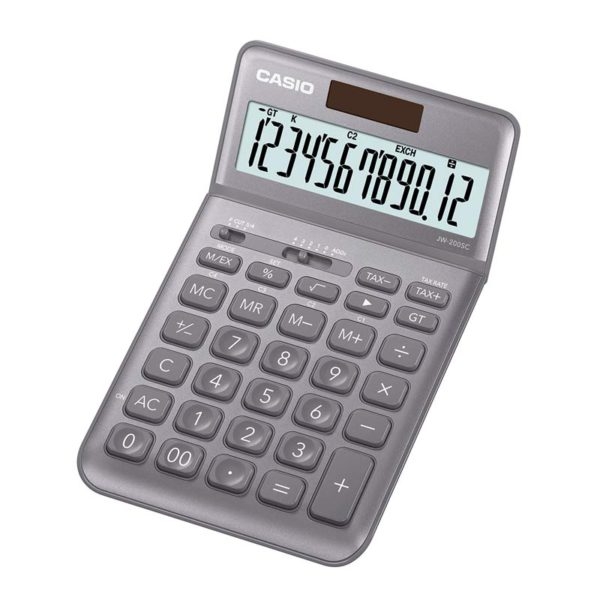 

Калькулятор настольный Casio 12 разрядный 11x109x184 мм серый (JW 200SC GY S EP)