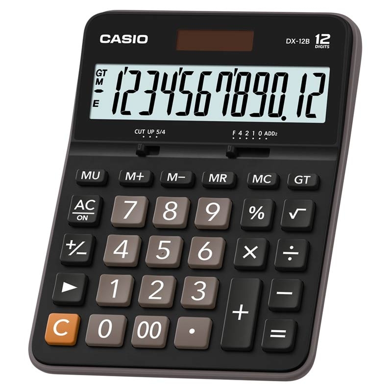 

Калькулятор настольный Casio 175.5 * 129 * 33.2 мм 12 разрядный пластик (DX 12B W EC)