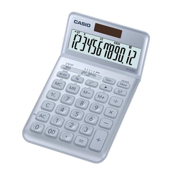 

Калькулятор настольный Casio 12 разрядный 11x109x184 мм голубой (JW 200SC BU S EP)