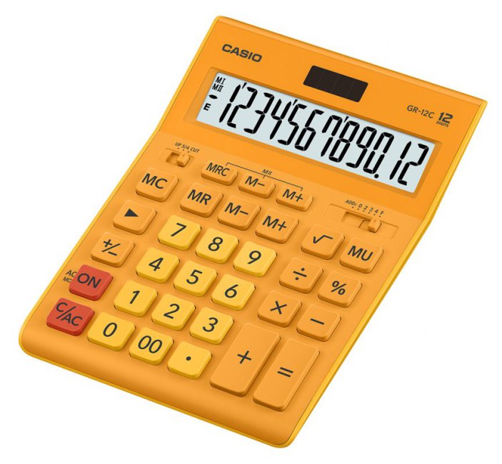 

Калькулятор настольный Casio 12 разрядный 209 * 155 * 34.5 мм оранжевый (GR 12C RG W EP)