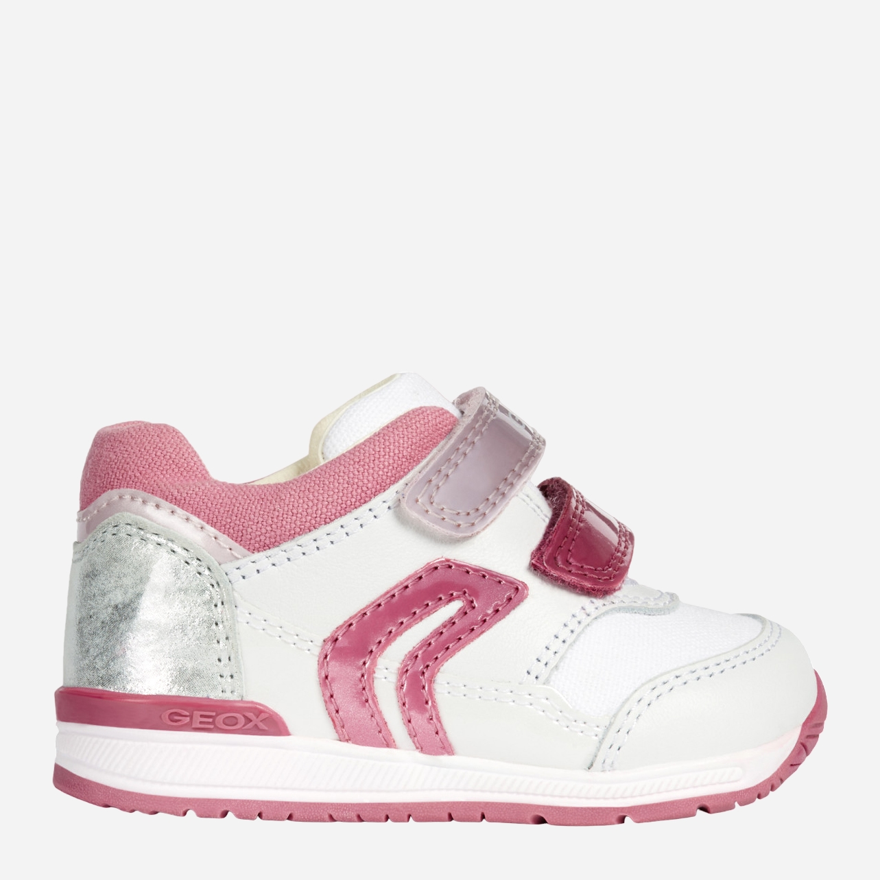 Акція на Дитячі кросівки для дівчинки Geox B840LA-08510-C0563 22 Білий/Рожевий від Rozetka