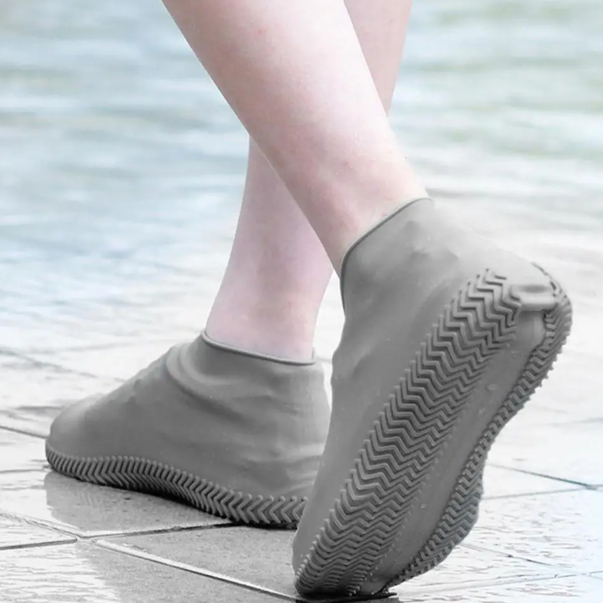 Бахилы силиконовые на обувь от воды и грязи Waterproof Silicone Shoe ...