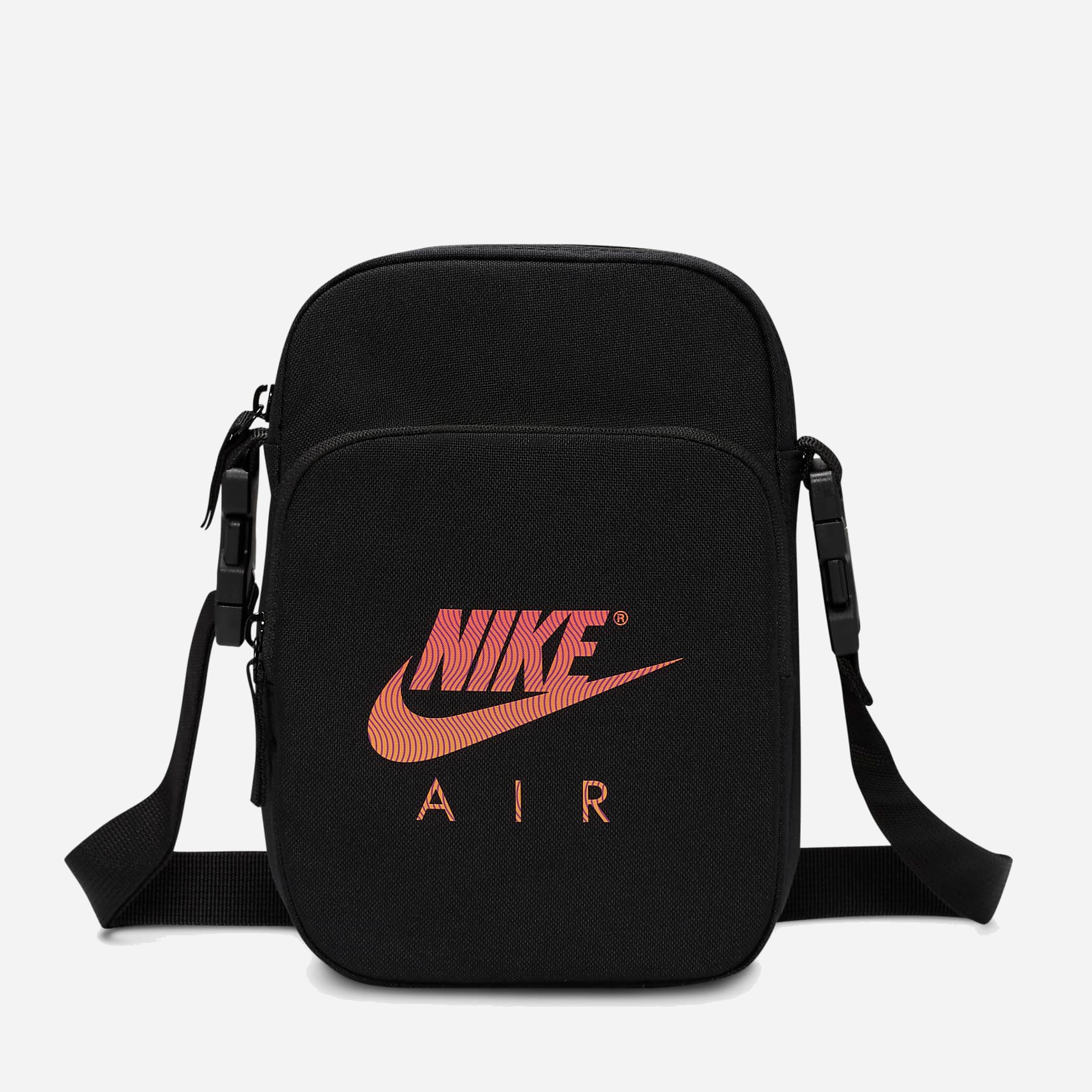 Акція на Спортивна сумка планшет крос-боді через плече тканина Nike HRITG WSTPCK- HMN CRFT FV6611-010 Чорна/Помаранчева від Rozetka