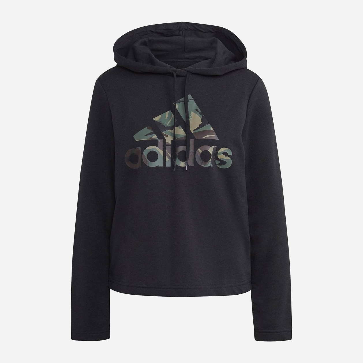 Акція на Худі жіноче Adidas W Camo Hd GL7554 XS Чорне від Rozetka