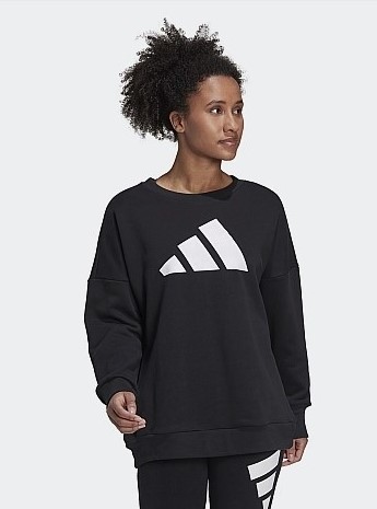 Акція на Світшот оверсайз жіночий Adidas W Fi 3B Crew GU9694 XS Чорний від Rozetka