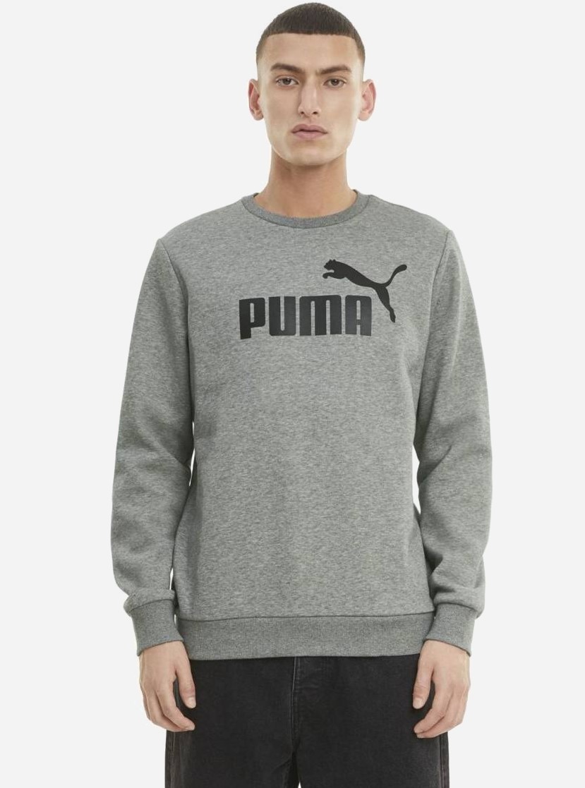 Акція на Світшот на флісі чоловічий Puma Ess Big Logo Crew Fl 586678-03 2XL Сірий від Rozetka