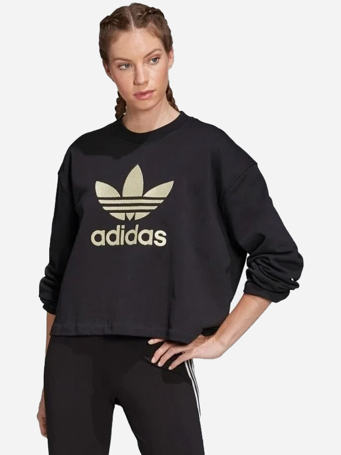 Акція на Світшот жіночий Adidas Lg Crew FM2623 40 Чорний від Rozetka