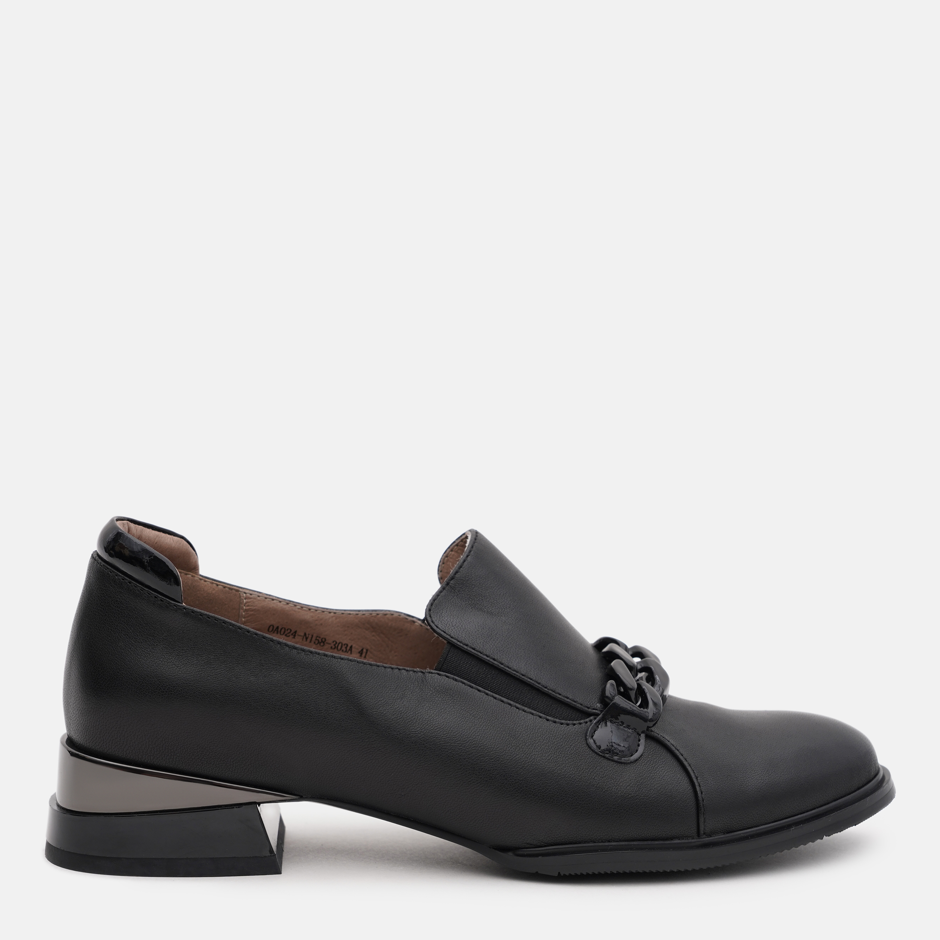 Акция на Жіночі туфлі зі шкіри Blizzarini 0A024-N158-303A 41 25.5 см Чорні от Rozetka