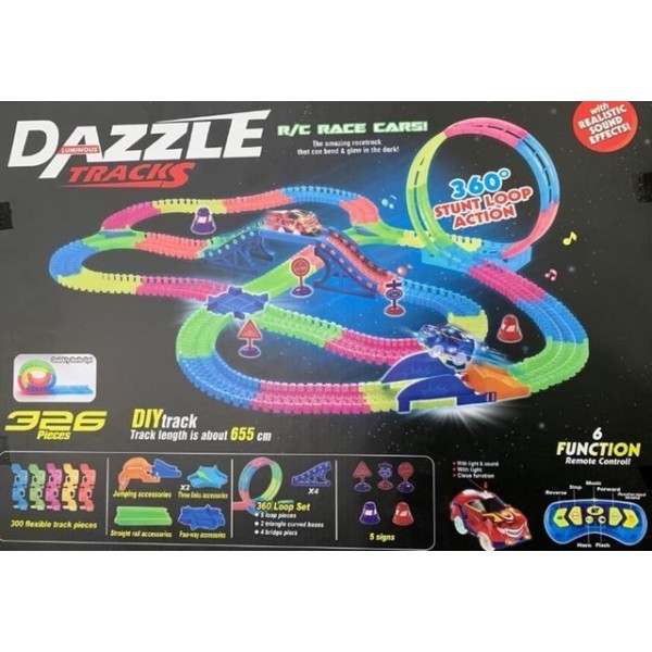 

Игрушечный трек для машинок DAZZLE TRACKS 187 деталей с пультом управления