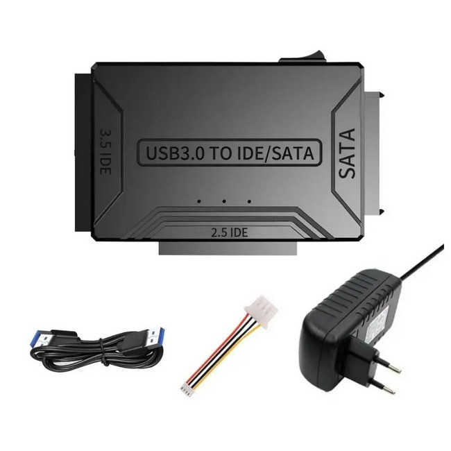 Переходник на жесткий диск SSD/HDD 3 в 1 TISHRIC 8764 SATA-USB IDE N ...