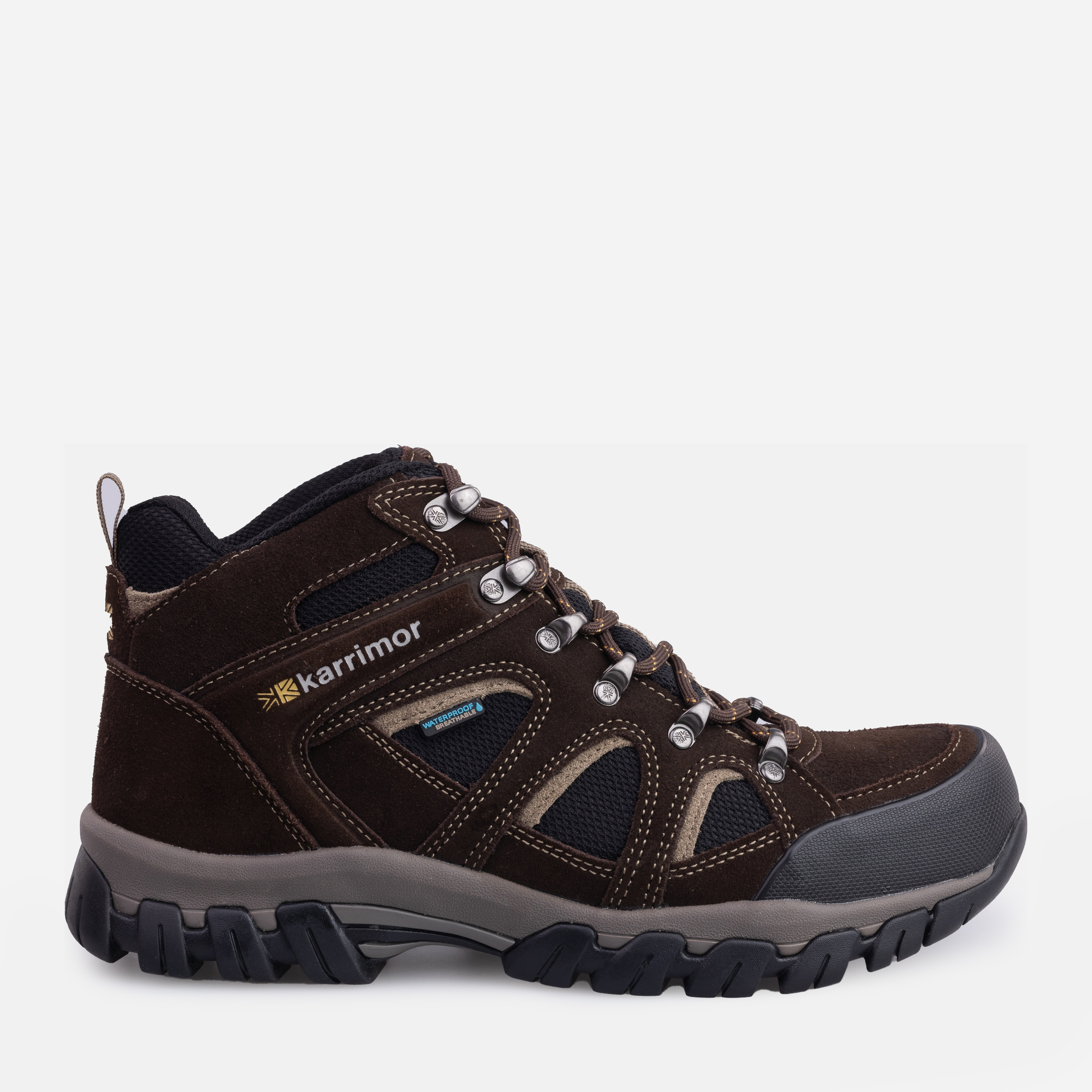 Акція на Чоловічі черевики з мембраною Karrimor Bodmin Mid 4 Weathertite K748-DKB 41 (7UK) 25.5 см Темно-коричневі від Rozetka
