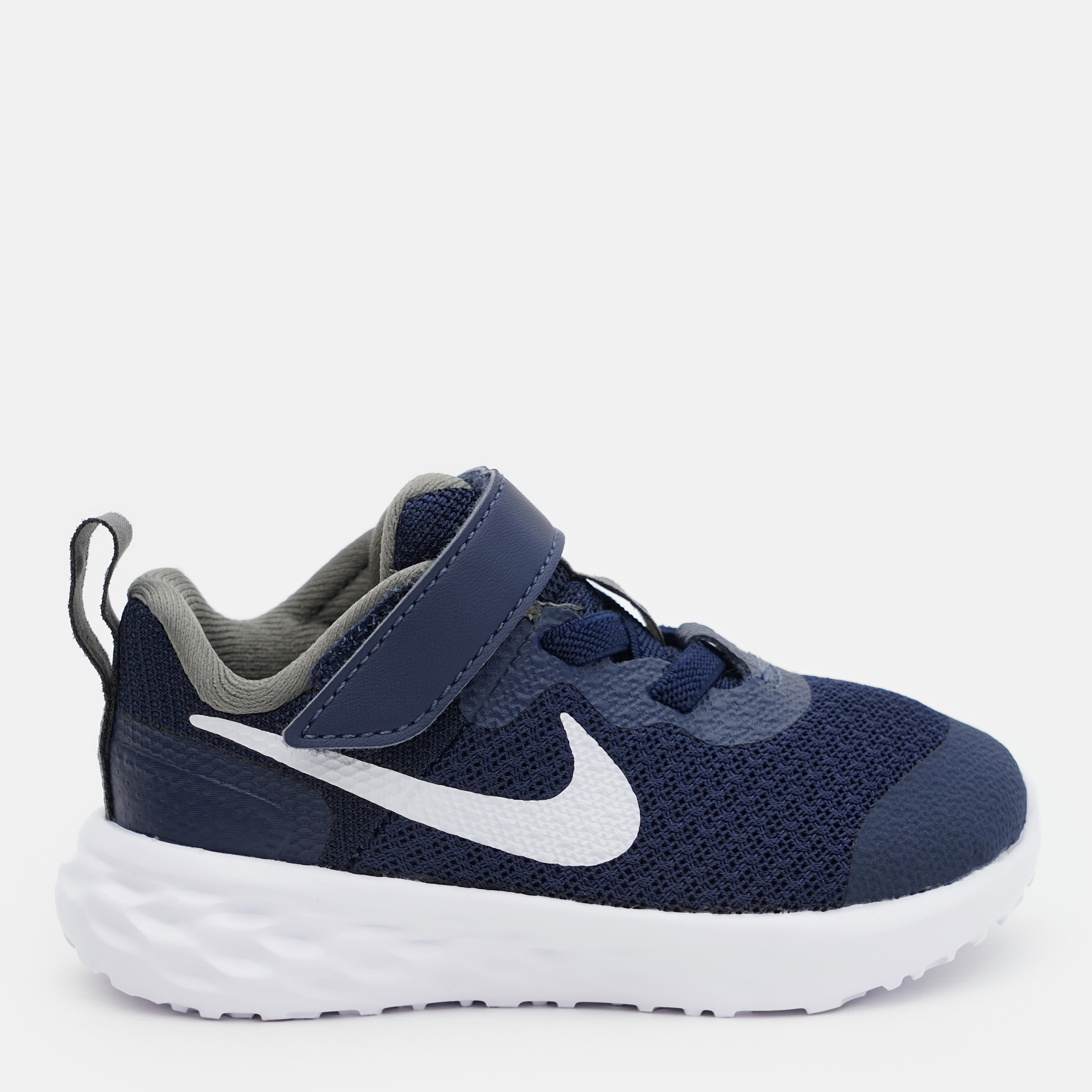 Акція на Дитячі кросівки для хлопчика Nike Revolution 6 Nn (Tdv) DD1094-400 21 Midnight Navy/White-Flat Pewter від Rozetka