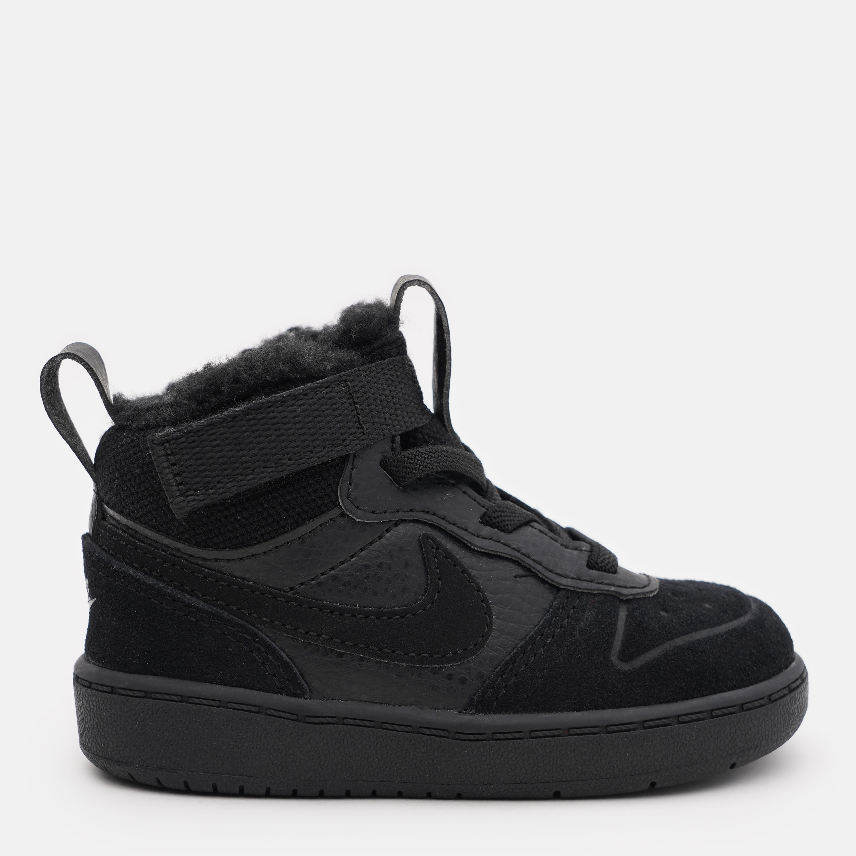Акция на Дитячі черевики для хлопчика Nike Court Borough Mid 2 Boot Td CQ4027-001 26 (9C) Чорні от Rozetka