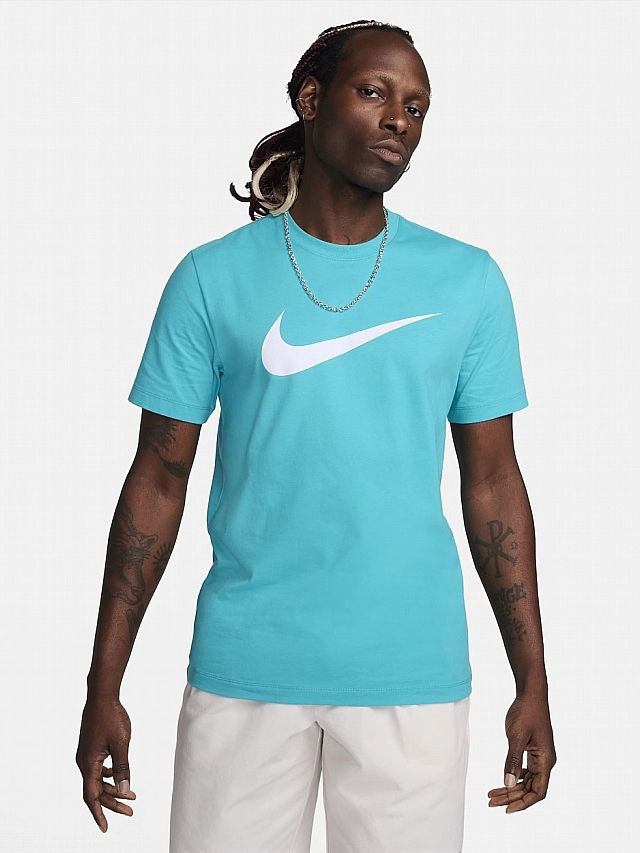 Акція на Футболка довга чоловіча Nike Nike M Nsw Tee Icon Swoosh DC5094-345 XL Сіро-зелена від Rozetka