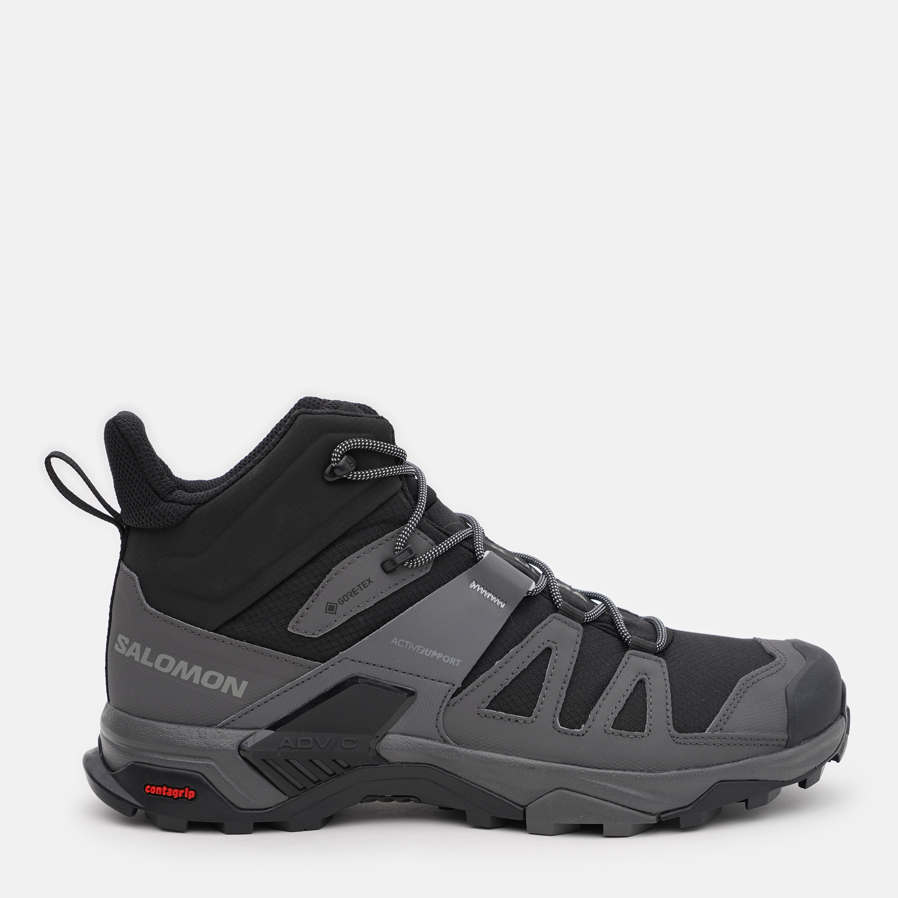 Акція на Чоловічі черевики з Gore-Tex Salomon X Ultra 4 Mid Gtx L41383400 46 (11.5US) 29.5 см Чорні від Rozetka