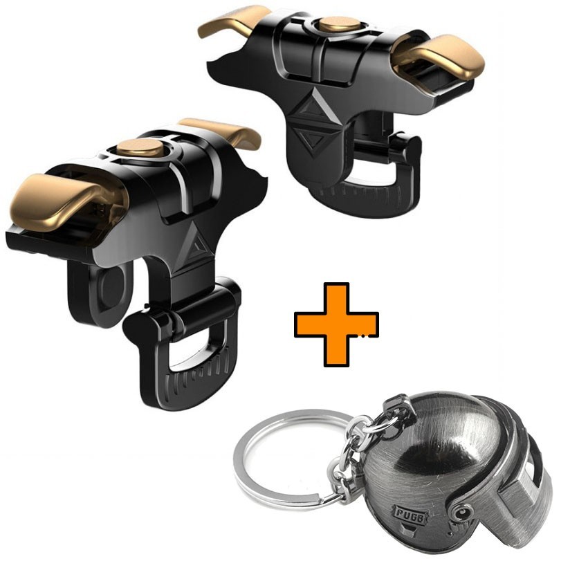 

Игровые контроллеры Marpiel Gold Bull (геймпад триггеры курки для смартфона для PUBG) + брелок шлем 3 уровня
